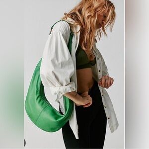 NWT Free People Idle Hands Sling Purse in Putt Putt Green